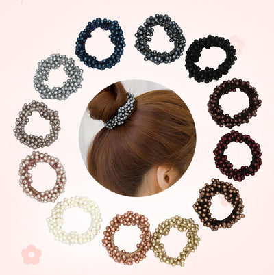 Coleta para el Cabello de Ganchillo Hecha a Mano con Perla - Image 20