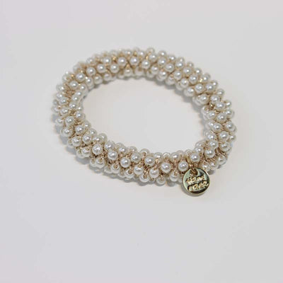 Anillo de Cabello Cristal Perla con Banda Elástica Trenzada - Image 25