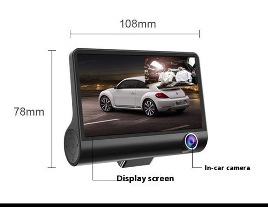 Cámara Dashcam Triple Lente - Grabación Frontal, Trasera e Interior - Image 6