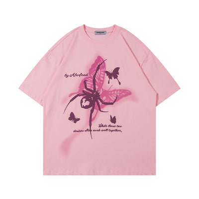 Camiseta Estampado Mariposa Araña para Hombre - Image 40