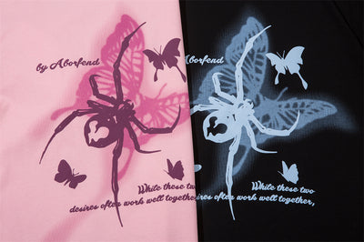 Camiseta Estampado Mariposa Araña para Hombre - Image 41