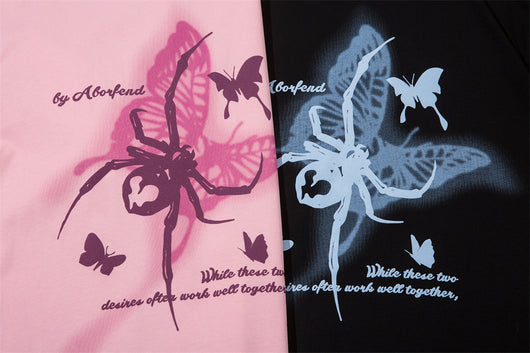 Camiseta Estampado Mariposa Araña para Hombre - Image 41