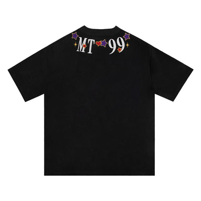 Camiseta Cuello Redondo con Letras Bordadas para Hombre - Image 25
