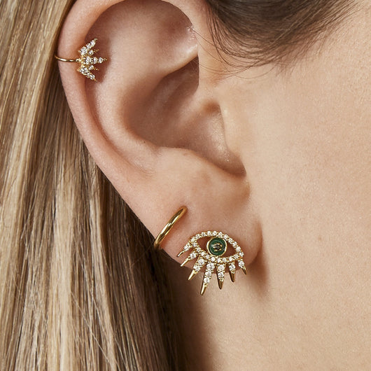 Aretes Efecto Goteo de Cristales - Conjunto de Tres Piezas - Image 6