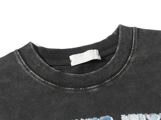 Camiseta Estampado Derretido Manga Corta para Hombre - Image 24