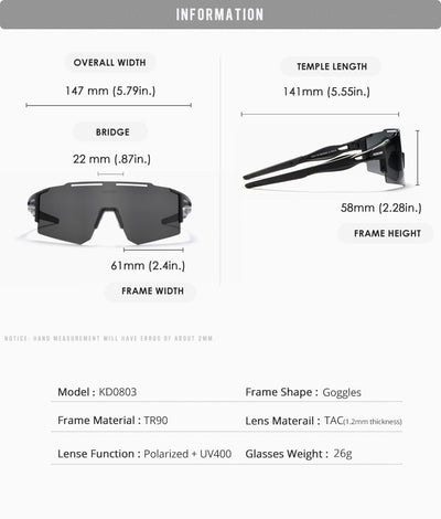 Gafas de Ciclismo Polarizadas Ultraligeras - Image 70
