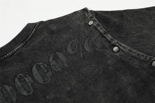 Playera Personalizada Punk con Letras para Hombre - Image 18