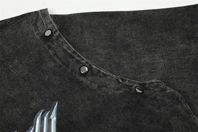 Playera Personalizada Punk con Letras para Hombre - Image 20