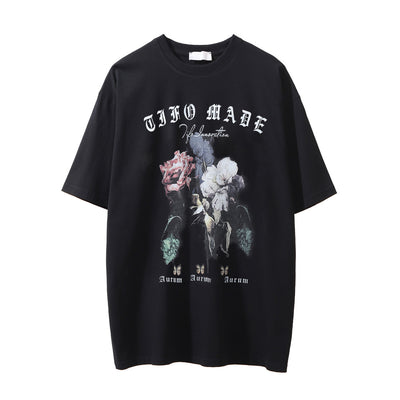 Camiseta Estampado Floral Desgastada para Hombre - Image 17