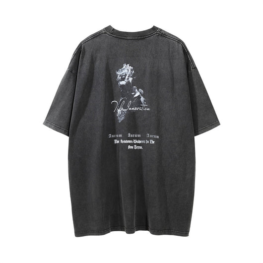 Camiseta Estampado Floral Desgastada para Hombre - Image 18