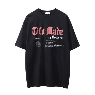 Camiseta Cuello Redondo con Estampado de Rosas para Hombre - Image 21