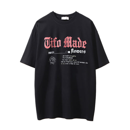 Camiseta Cuello Redondo con Estampado de Rosas para Hombre - Image 21
