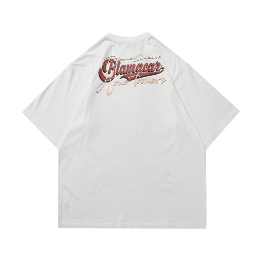 Camiseta Manga Corta con Estampado Retro Paisajista para Hombre - Image 32