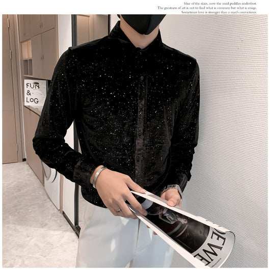 Camisa de Negocios Casual para Hombre con Detalles Brillantes - Image 28