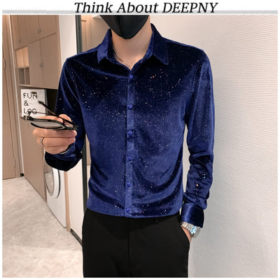 Camisa de Negocios Casual para Hombre con Detalles Brillantes - Image 30