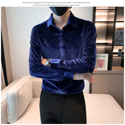 Camisa de Negocios Casual para Hombre con Detalles Brillantes - Image 33