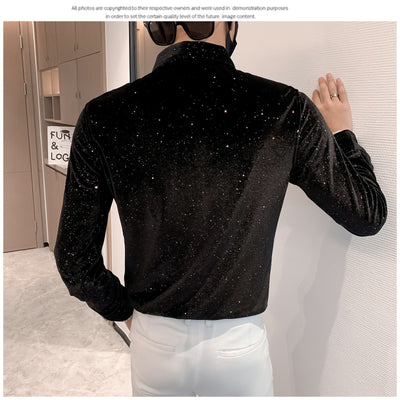 Camisa de Negocios Casual para Hombre con Detalles Brillantes - Image 40