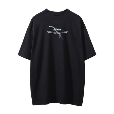 Camiseta Estampada Lavada y Desgastada para Hombre - Image 18