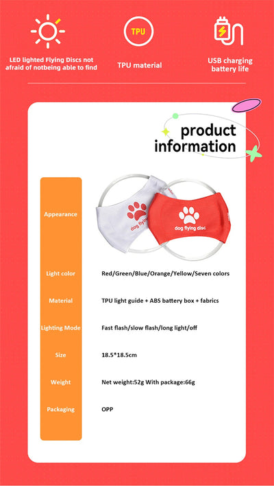 Disco Volador LED Luminoso para Perros - Juguete Interactivo Entretenimiento - Image 12