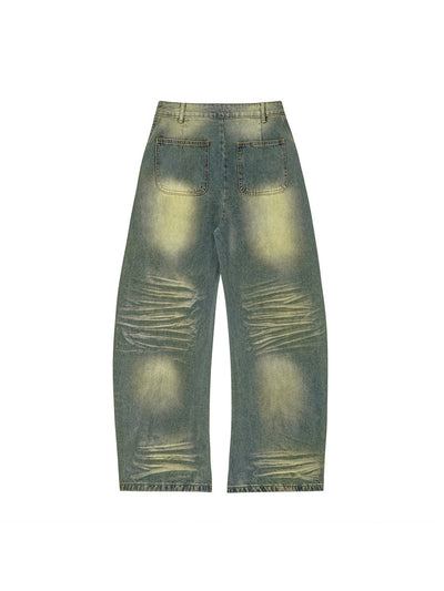 Pantalones Denim Harlan Patchwork Azul y Amarillo Desteñido - Image 26