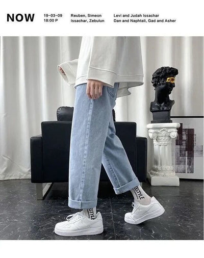 Pantalones Vaqueros Rectos Holgados para Hombre - Diseño Versátil de Verano - Image 20