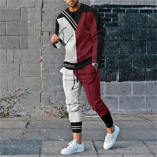 Traje Casual Hombre con Estampado 3D Digital - Manga Larga Oversize - Image 13