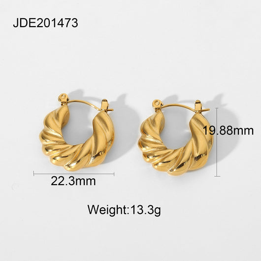 Aretes Circulares de Acero Inoxidable - Joyería Minimalista - Image 7