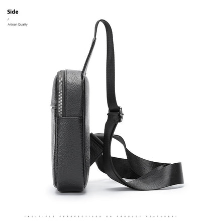 Bolsa de Pecho Crossbody de Cuero Genuino para Hombre - Funcional y Versátil - Image 32