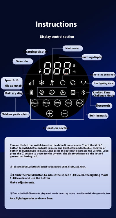 Bolsa de Entrenamiento Inteligente con Ritmo Musical para Boxeo en Casa - Image 14