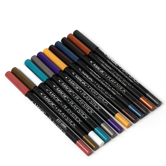 Lápiz Delineador 12 Colores Perla para Ojos - Línea de Agua Sedosa - Image 16