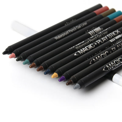 Lápiz Delineador 12 Colores Perla para Ojos - Línea de Agua Sedosa - Image 18