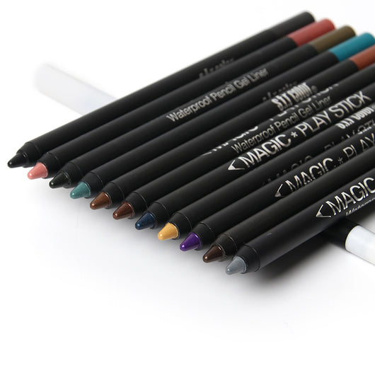 Lápiz Delineador 12 Colores Perla para Ojos - Línea de Agua Sedosa - Image 18