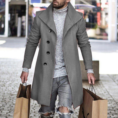 Abrigo de Paño a Cuadros para Hombre - Estilo Clásico y Moderno - Image 9