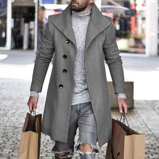 Abrigo de Paño a Cuadros para Hombre - Estilo Clásico y Moderno - Image 9