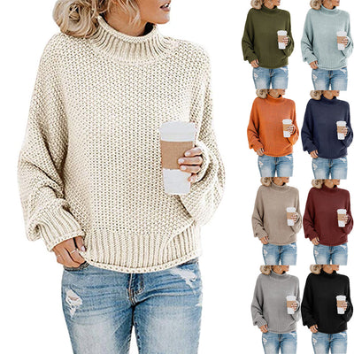 Suéter de Cuello Alto Tejido para Mujer - Abrigo Casual de Invierno - Image 21