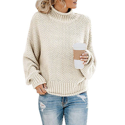 Suéter de Cuello Alto Tejido para Mujer - Abrigo Casual de Invierno - Image 30
