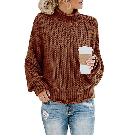 Suéter de Cuello Alto Tejido para Mujer - Abrigo Casual de Invierno - Image 35