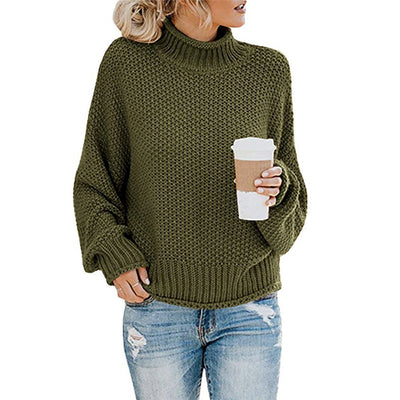 Suéter de Cuello Alto Tejido para Mujer - Abrigo Casual de Invierno - Image 39