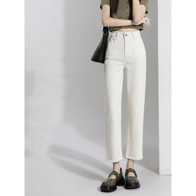 Pantalones Denim Crema Tobilleros para Mujer - Image 17