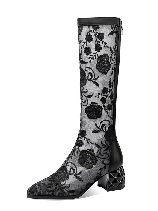 Sandalias de Cuero Genuino con Bordados y Tacón Robusto - Image 8
