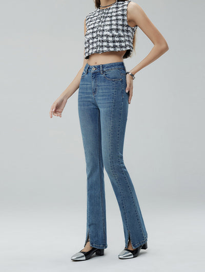 Pantalones Acampanados con Abertura Lateral para Mujer - Image 16