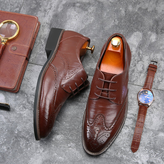 Zapatos de Cuero Formal para Hombre Talla Grande - Image 13