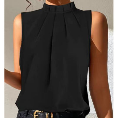 Chaleco Negro Casual Ajustado sin Mangas para Verano - Image 23