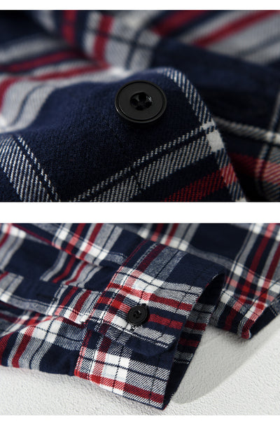 Camisa Casual de Cuadros Retro para Hombre Primavera - Image 15
