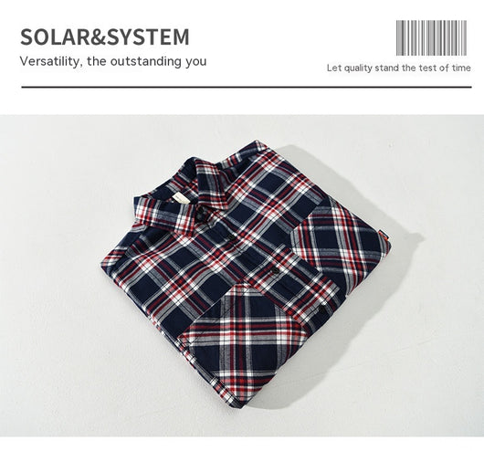 Camisa Casual de Cuadros Retro para Hombre Primavera - Image 18