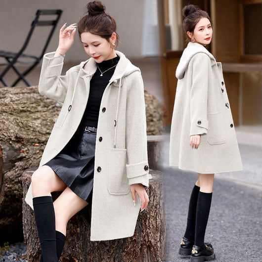 Abrigo de Lana con Capucha - Elegancia y Confort - Image 17