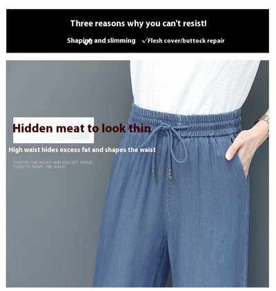 Pantalones Lyocell de Pierna Ancha Cintura Alta para Mujer - Image 13