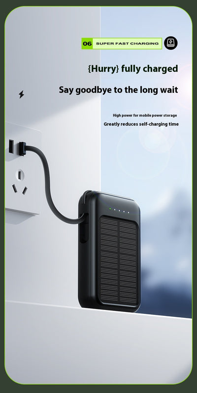 Banco de Energía Solar Portátil de Gran Capacidad con Cable para Camping - Image 26