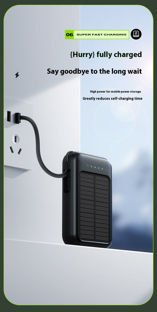 Banco de Energía Solar Portátil de Gran Capacidad con Cable para Camping - Image 26