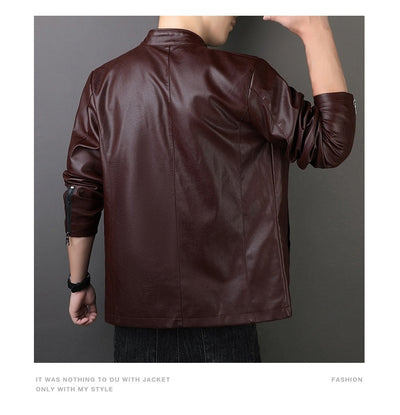 Chaqueta de Cuero PU para Hombre - Estilo Urbano Moderno - Image 40